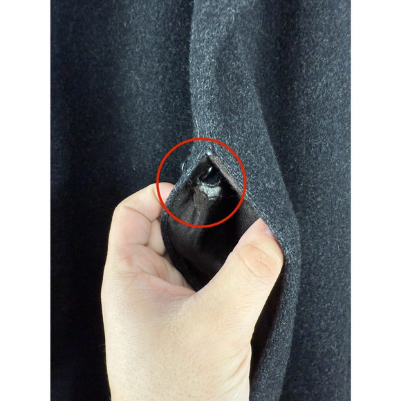 Burberrys Mens Size 50 XXXL Wool Notched Trench Coat Black Long Sleeve Pockets - Picture 2 of 10